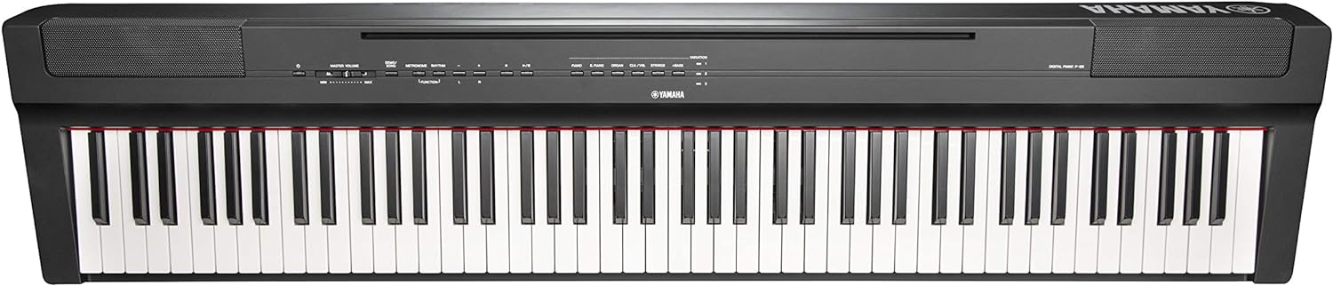 YAMAHA P125 88-Key Weighted Action Digital Piano with Power Supply and Sustain Pedal