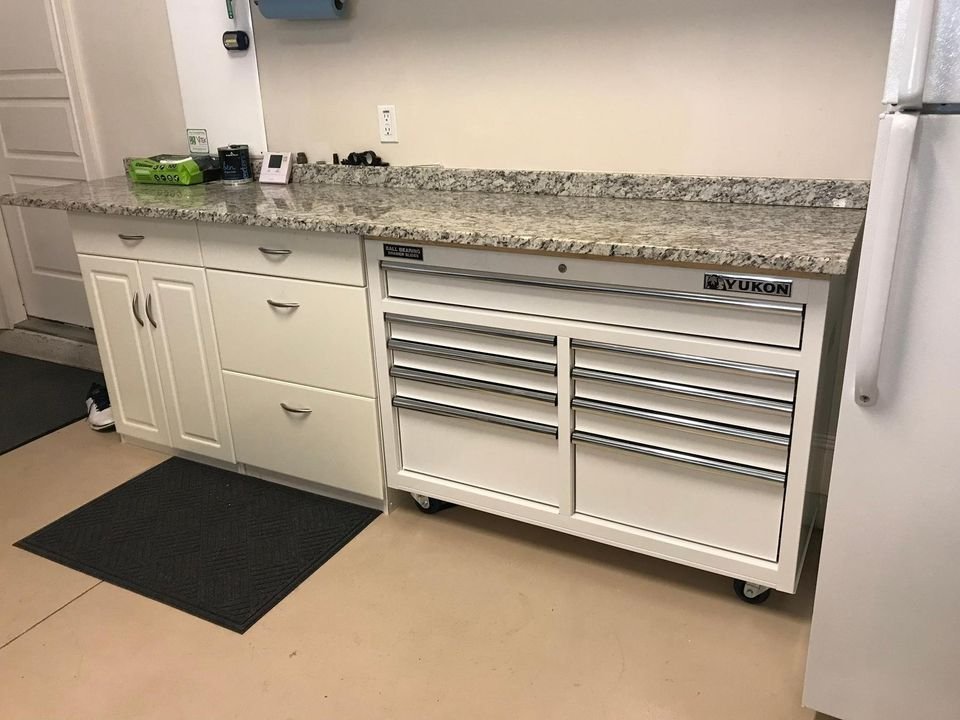 46 in. 9 Drawer Mobile Storage Cabinet with Solid Wood Top.