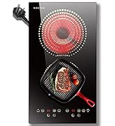 Noxton 2 Zone Ceramic Hob, Plug in Electic Hob 30cm with 2 Hour Timer, 9 Level Touch Control 2800W